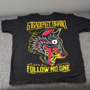 Men's Steadfast Brand Black Graphic T-Shirt